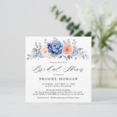 Navy Blue Slate Dusty Blush Pink Vrijgezellenfeest Kaart (Staand voorkant)