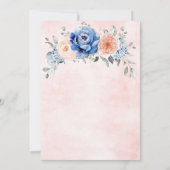 Navy Blue Slate Dusty Blush Pink Vrijgezellenfeest Kaart (Achterkant)