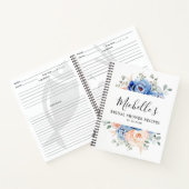 Navy Blue Slate Dusty Blush Pink Vrijgezellenfeest Notitieboek (Binnen)