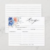 Navy Blue Slate Dusty Blush Vrijgezellenfeest Reci (Voorkant / Achterkant)