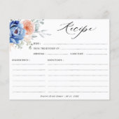Navy Blue Slate Dusty Blush Vrijgezellenfeest Reci (Voorkant)