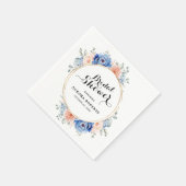 Navy Blue Slate Dusty Blush Vrijgezellenfeest Servet (Hoek)