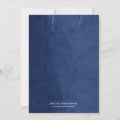 Navy Blue Slingerlichten Save the Date-aankondigin Date (Achterkant)