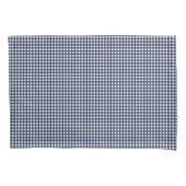 Navy Blue Small Classic Gingham Check Pset Kussensloop (Voorkant)