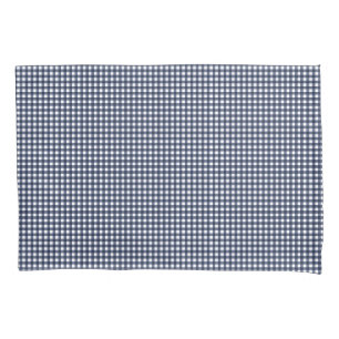 Navy Blue Small Classic Gingham Check Pset Kussensloop