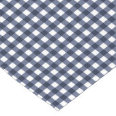Navy Blue Small Classic Gingham Check Pset Lange Tafelloper (Hoek)
