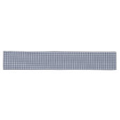 Navy Blue Small Classic Gingham Check Pset Lange Tafelloper (Horizontaal)