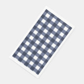 Navy Blue Small Classic Gingham Check Pset Servet (Hoek)