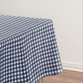 Navy Blue Small Classic Gingham Check Pset Tafelkleed (Voorbeeld)