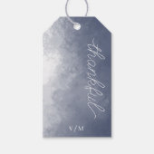 Navy Blue Smoke Dankbaar Cadeaulabel (Voorkant)
