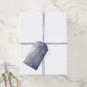 Navy Blue Smoke Dankbaar Cadeaulabel (Met Touw)