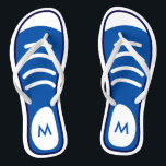 Navy Blue Sneaker Shoes Cool Funny look Monogram Teenslippers<br><div class="desc">Deze  "Cool and Funny Navy Blue Sneaker Shoes Old School Kijk met je unieke Monogrammen Design" Flip Flop is zeker een schattig cadeau voor jou en vrienden in dit zomerseizoen. 

 Meer Design kun je ook leuk vinden:</div>
