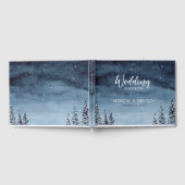 Navy Blue Sneeuw Winter Wonderland | Gastenboek (Volledig)