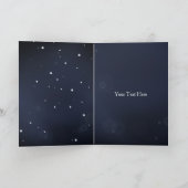 Navy blue snewflakes winterbruiloft Dank u Bedankkaart (Binnen)