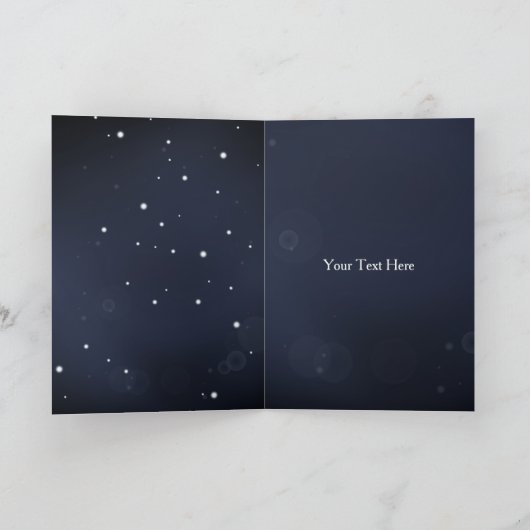 Navy blue snewflakes winterbruiloft Dank u Bedankkaart (Binnen)