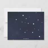 Navy Blue snewflakes winterbruiloft rsvp Kaartje (Achterkant)