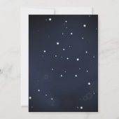 Navy Blue snewflakes wintertrouwuitnodiging Kaart (Achterkant)