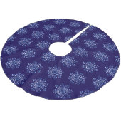 Navy Blue Snowflake kerst Kerstboom Rok (Gekanteld)