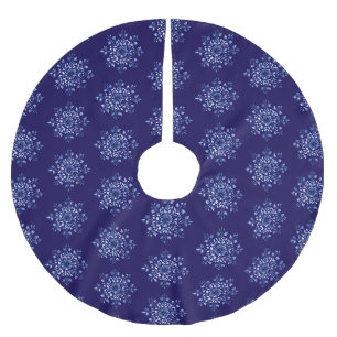 Navy Blue Snowflake kerst Kerstboom Rok
