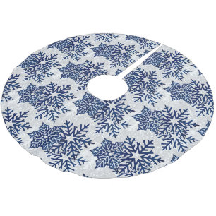 Navy Blue Snowflakes Kerstboom Rok