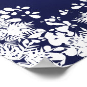 Navy blue snowflakes wedding welcome sign poster (Hoek)