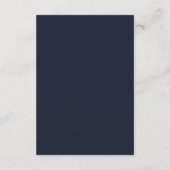 Navy Blue Snowflakes Winter Wedding Accommodatie Informatiekaartje (Achterkant)