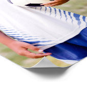 Navy Blue Soccer Kinder Waterverf Foto Poster (Hoek)