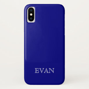 NAVY BLUE Solid Achtergrond iPhone X Hoesje