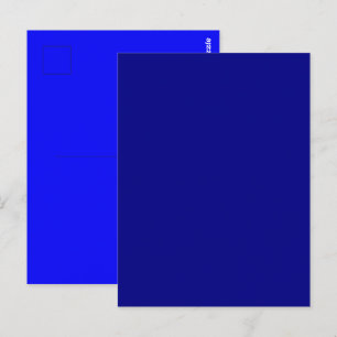 Navy Blue Solid Color Briefkaart