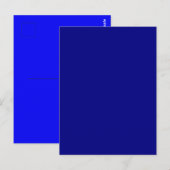 Navy Blue Solid Color Briefkaart (Voorkant / Achterkant)