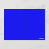 Navy Blue Solid Color Briefkaart (Achterkant)