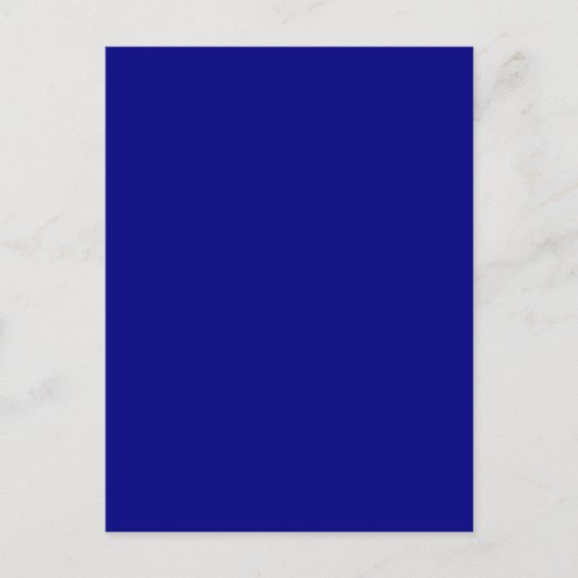 Navy Blue Solid Color Briefkaart (Voorkant)
