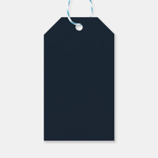 Navy Blue Solid Color Cadeaulabel (Voorkant)