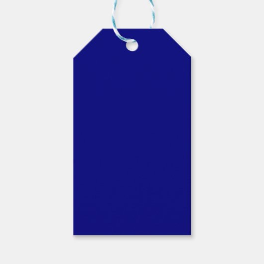 Navy Blue Solid Color Cadeaulabel (Voorkant)