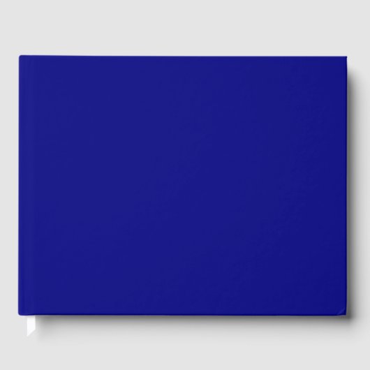 Navy Blue Solid Color Gastenboek (Voorkant)