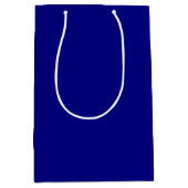Navy Blue Solid Color Medium Cadeauzakje (Voorkant)