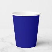 Navy Blue Solid Color Papieren Bekers (Achterkant)