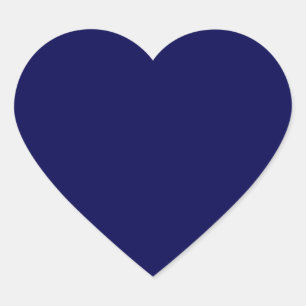 Navy Blue Solid Color past deze aan Hart Sticker