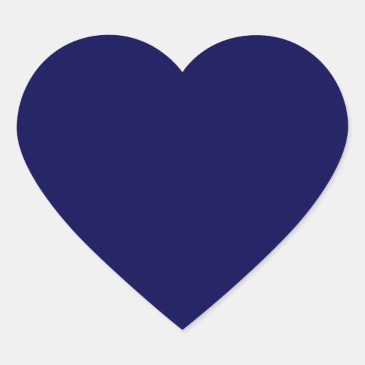 Navy Blue Solid Color past deze aan Hart Sticker (Voorkant)