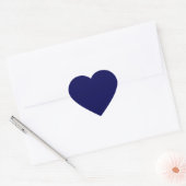 Navy Blue Solid Color past deze aan Hart Sticker (Envelop)