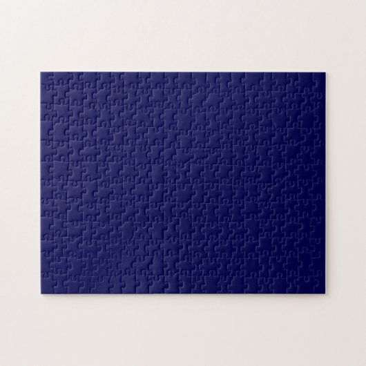 Navy Blue Solid Color past deze aan Legpuzzel (Horizontaal)