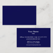 Navy Blue Solid Color past deze aan Visitekaartje (Voorkant / Achterkant)