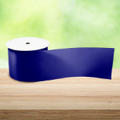 Navy Blue Solid Color Satijnen Lint