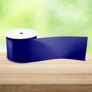 Navy Blue Solid Color Satijnen Lint