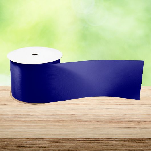 Navy Blue Solid Color Satijnen Lint