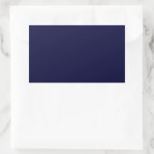 Navy Blue Solid Color-Sjabloon Rechthoekige Sticker (Tas)