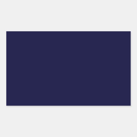 Navy Blue Solid Color-Sjabloon Rechthoekige Sticker (Voorkant)