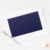 Navy Blue Solid Color-Sjabloon Rechthoekige Sticker (Envelop)