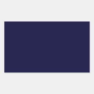 Navy Blue Solid Color-Sjabloon Rechthoekige Sticker