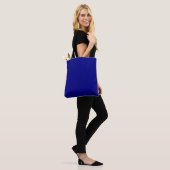Navy Blue Solid Color Tote Bag (Op model)